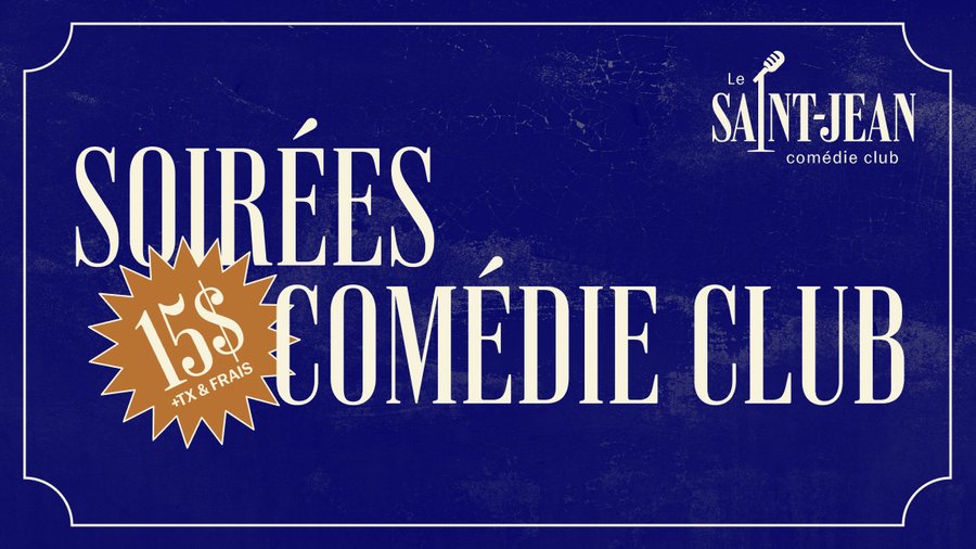 Affiche : Les jeudis COMÉDIE CLUB à 15$